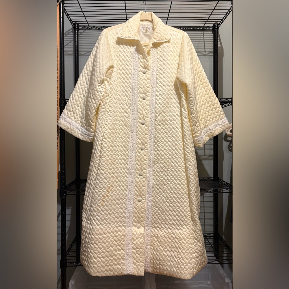 Vintage Christian Dior House Coat, Size Medium